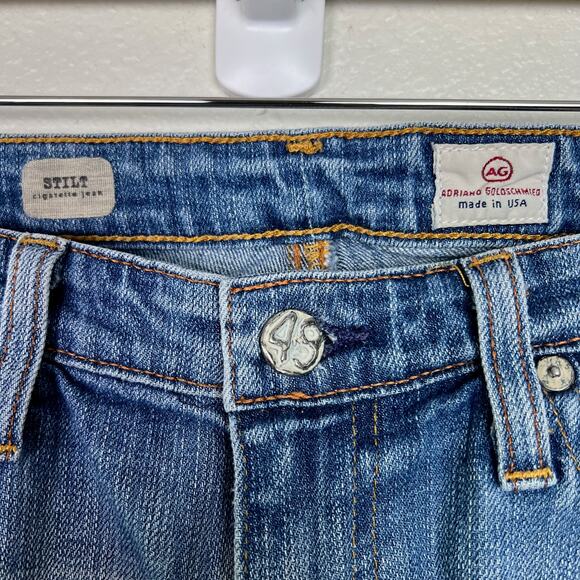 AG Adriano Goldschmeid Womens Stilt Cigarette Jeans Denim Size 27 Slim Straight - Picture 3 of 11